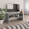 Mueble de TV madera contrachapada gris hormigón 80x40x40 cm