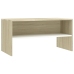 Mueble de TV madera contrachapada blanco y roble 80x40x40 cm