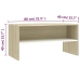 Mueble de TV madera contrachapada blanco y roble 80x40x40 cm