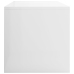 Mueble de TV madera contrachapada blanco brillante 80x40x40 cm