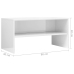 Mueble de TV madera contrachapada blanco brillante 80x40x40 cm