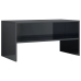 Mueble de TV madera contrachapada negro brillante 80x40x40 cm