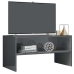 Mueble de TV madera contrachapada gris brillante 80x40x40 cm