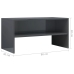 Mueble de TV madera contrachapada gris brillante 80x40x40 cm