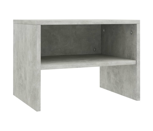 vidaXL Mesita de noche madera contrachapada gris hormigón 40x30x30 cm