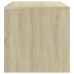 Mesita de noche madera contrachapada blanco roble 40x30x30 cm