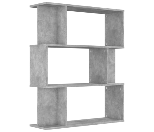 Estantería madera contrachapada gris hormigón 80x24x96cm