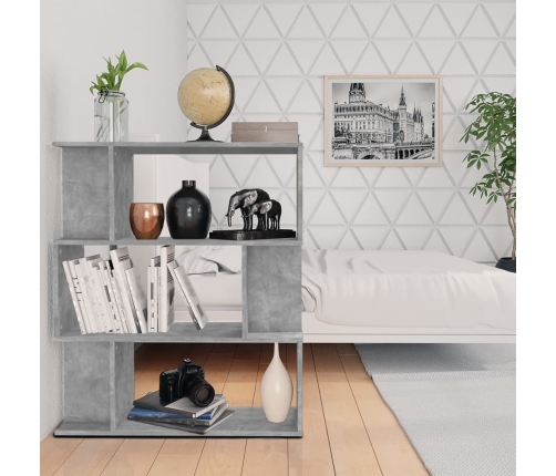 Estantería madera contrachapada gris hormigón 80x24x96cm