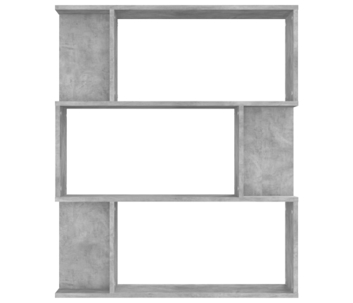Estantería madera contrachapada gris hormigón 80x24x96cm