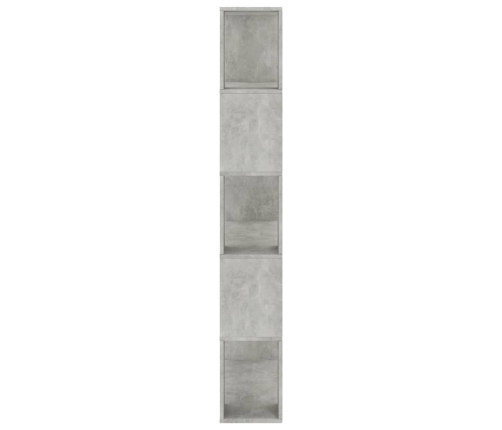 Estantería madera contrachapada gris hormigón 80x24x159cm