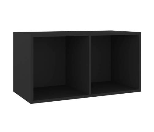 Caja para discos de vinilo madera contrachapada negro71x34x36cm