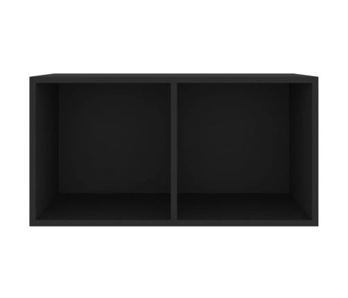 Caja para discos de vinilo madera contrachapada negro71x34x36cm