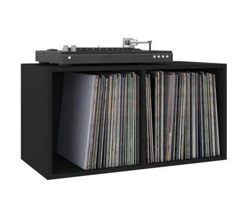 Caja para discos de vinilo madera contrachapada negro71x34x36cm