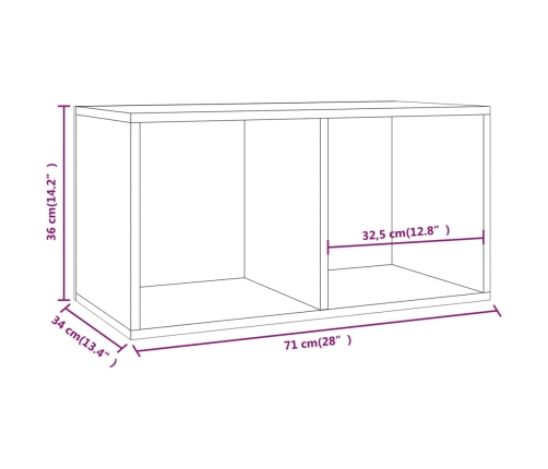 Caja para discos de vinilo madera contrachapada negro71x34x36cm