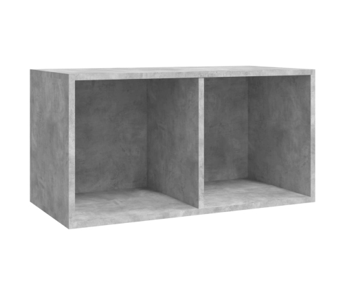 Caja para discos de vinilo madera contrachapada gris 71x34x36cm