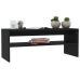 Mesa de centro de madera contrachapada negro 100x40x40 cm