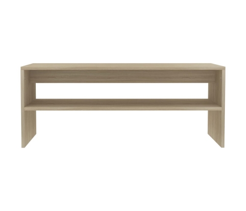 Mesa de centro madera contrachapada roble Sonoma 100x40x40 cm