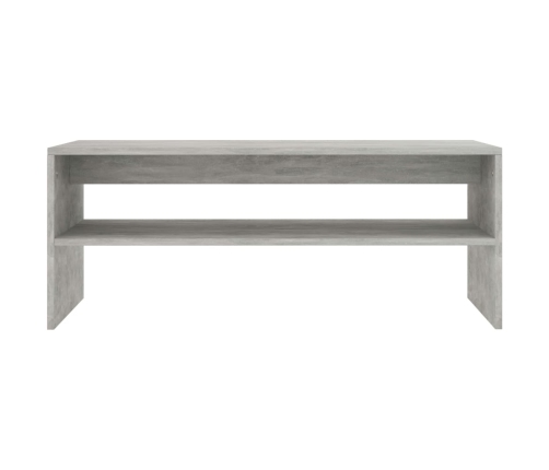 Mesa de centro madera contrachapada gris hormigón 100x40x40 cm