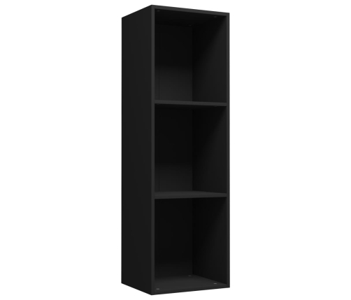 vidaXL Estantería libros/mueble TV contrachapada negro 36x30x114 cm