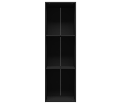 vidaXL Estantería libros/mueble TV contrachapada negro 36x30x114 cm