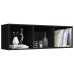 vidaXL Estantería libros/mueble TV contrachapada negro 36x30x114 cm