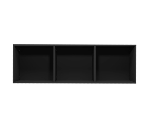 vidaXL Estantería libros/mueble TV contrachapada negro 36x30x114 cm