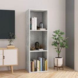 Estantería libros/mueble TV contrachapada hormigón 36x30x114cm