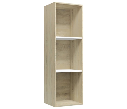 Estantería libros madera contrachapada blanco roble 36x30x114cm