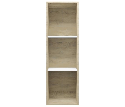 Estantería libros madera contrachapada blanco roble 36x30x114cm