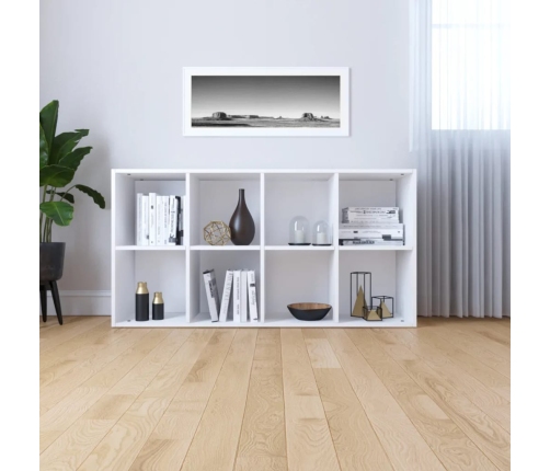 Estantería/Aparador madera contrachapada blanco 66x30x130 cm