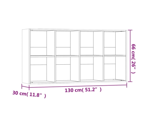 Estantería/Aparador madera contrachapada roble 66x30x97,8 cm