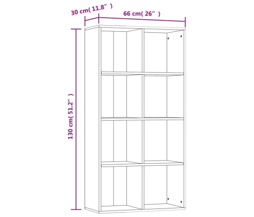 Estantería/Aparador madera contrachapada roble 66x30x97,8 cm