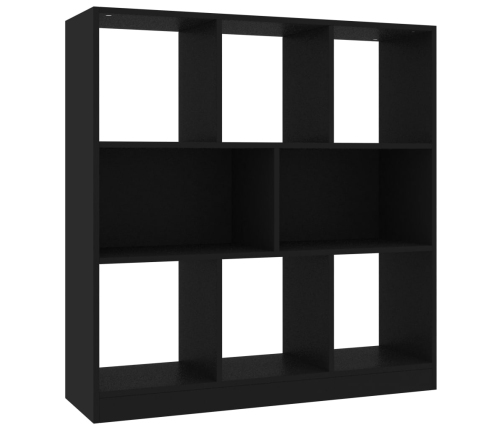 Estantería librería madera contrachapada negro 97,5x29,5x100cm