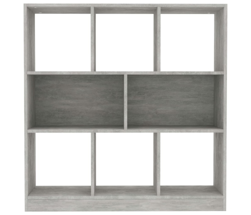 Estantería librería contrachapada gris hormigón 97,5x29,5x100cm