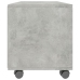 Mueble de TV con ruedas contrachapada gris hormigón 90x35x35 cm