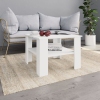 vidaXL Mesa de centro madera contrachapada blanco 60x60x42 cm