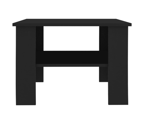 Mesa de centro madera contrachapada negro 60x60x42 cm