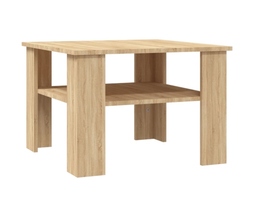 Mesa de centro madera contrachapada roble Sonoma 60x60x42 cm