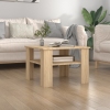 vidaXL Mesa de centro madera contrachapada roble Sonoma 60x60x42 cm