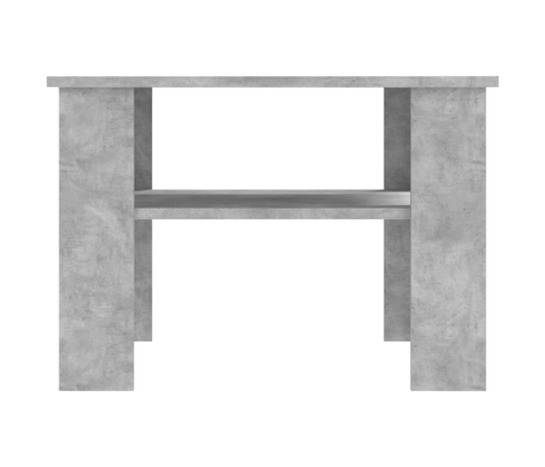 Mesa de centro madera contrachapada gris hormigón 60x60x42 cm