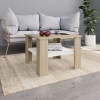 Mesa de centro madera contrachapada blanco y Sonoma 60x60x42 cm