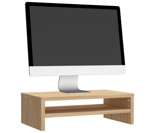 vidaXL Soporte de monitor madera contrachapada roble sonoma 42x24x13cm