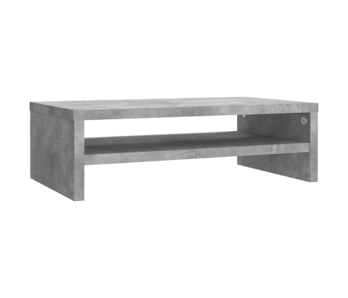 vidaXL Soporte de pantalla madera ingeniería gris hormigón 42x24x13 cm