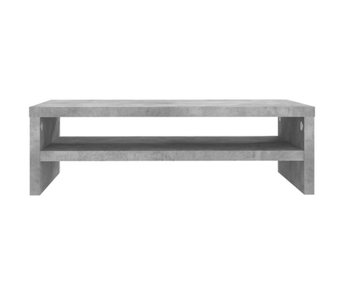 vidaXL Soporte de pantalla madera ingeniería gris hormigón 42x24x13 cm