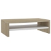 Soporte de monitor contrachapada blanco y roble 42x24x13cm