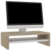 Soporte de monitor contrachapada blanco y roble 42x24x13cm