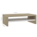 Soporte de monitor contrachapada blanco y roble 42x24x13cm