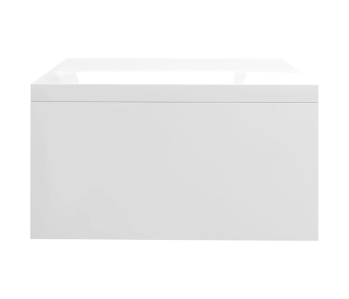 vidaXL Soporte para pantalla contrachapada blanco brillante 42x24x13cm