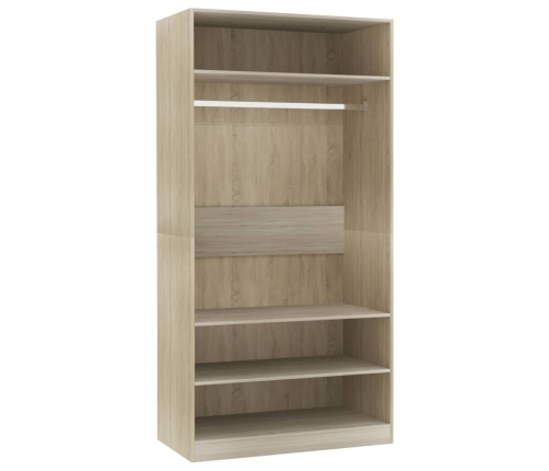 Armario de madera contrachapada roble sonoma 100x50x200 cm