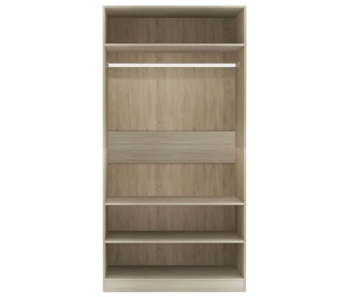 Armario de madera contrachapada roble sonoma 100x50x200 cm